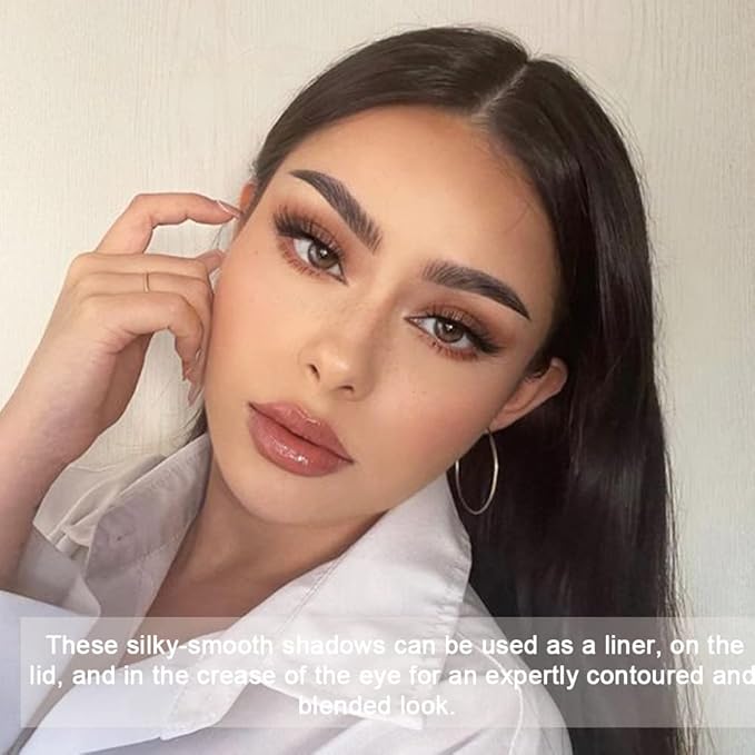 10Colors Light Brown Nude Silver Eyeshadow Palette Makeup,Natural Neutral Eye Shadow,Naturing-Looking Long Lasting Waterproof Blendable Hypoallergenic Suitable for Beginners