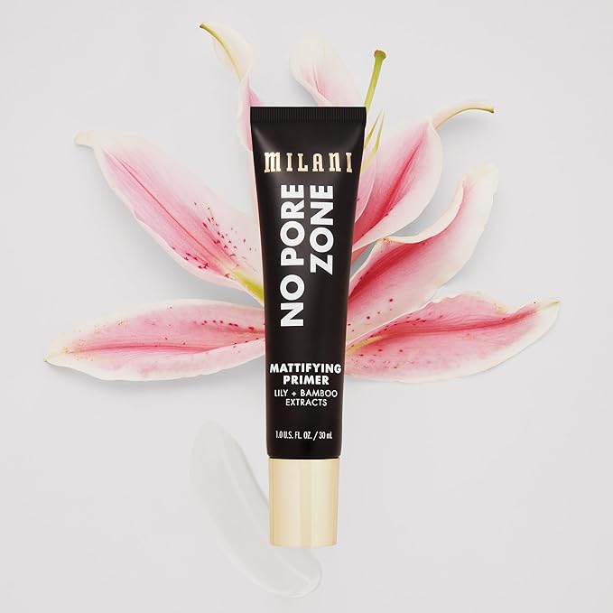 Milani Face Primer for Makeup - No Pore Zone Mattifying Primer with Lily & Bamboo Extract for a Matte Finish, 1.0 Fl. Oz