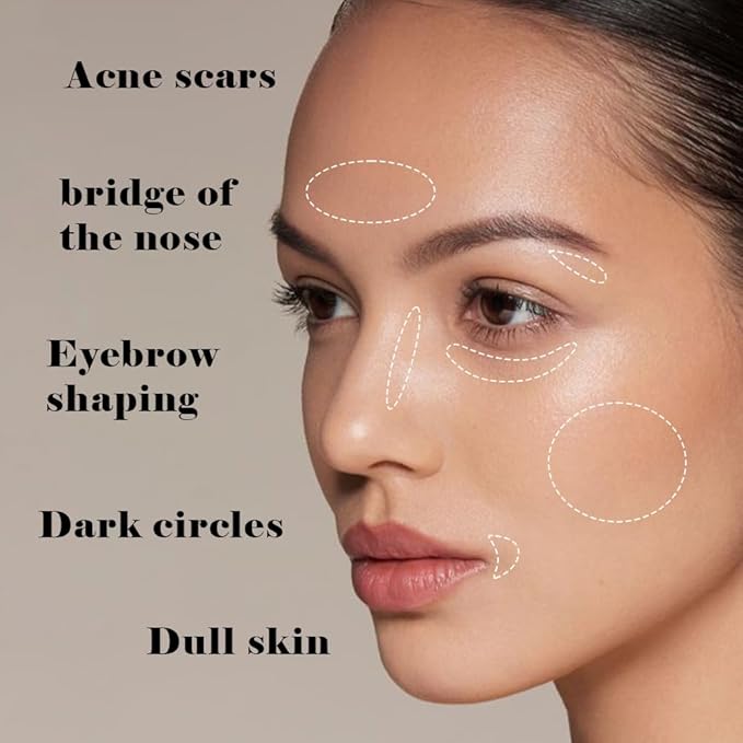 Liquid Concealer Makeup, Natural Coverage for Older Women, Under Eye Brightener Full Coverage Concealer for Dark Circles, Lightweight, Covers Oil-Free, Vegan & Cruelty-Free, 11 02+03