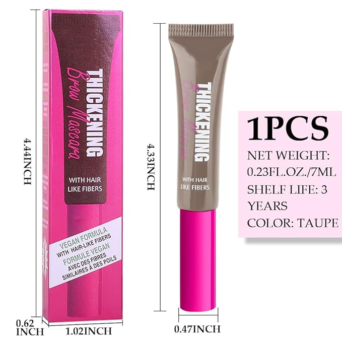 Kaely Thickening Brow Mascara,Tinted Eyebrow Gel Waterproof,Eyebrow Color Makeup,Brow Fast Sculpt,Vegan,Cruelty Free,maquillaje gel para cejas a prueba de agua,02 Cool Blonde