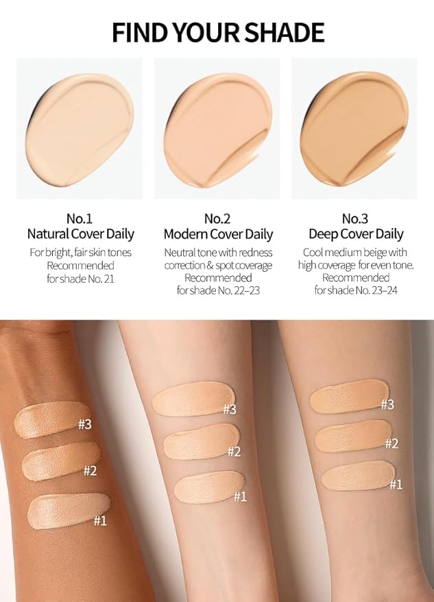Beaudiani Mesh Glow Cushion Foundation Dewy Korean Cushion with Gemstone Complex & Skincare Benefits (12g) (#1 Natural Cover Daily (#21))