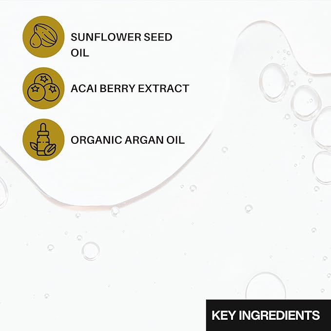 Cristian Rovere - Signature Hair Serum - Organic Argan Oil & Acai Extract - Frizz Control & Shine Serum - Sulfate Free & Paraben Free - Lightweight Hair Oil for Smoothness - 1.7 Fl Oz