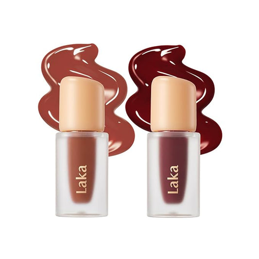 Laka Fruity Glam Lip Tint Mini Duo #108 Salty, #120 Caffeine Rose
