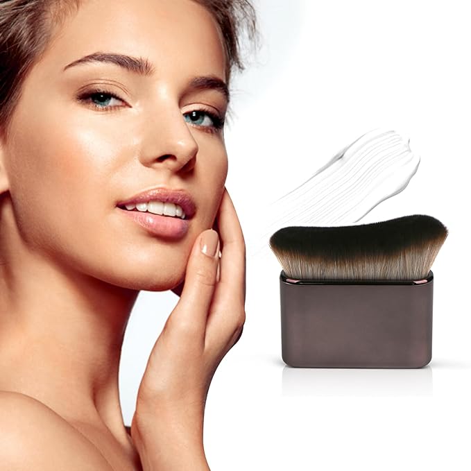 UNIMEIX Self Tanner Brush Sunscreen Body Makeup Brush Kabuki Blend Applicator Spray Tan Blending Beauty Brush for Body Coverage Perfector (Gray)