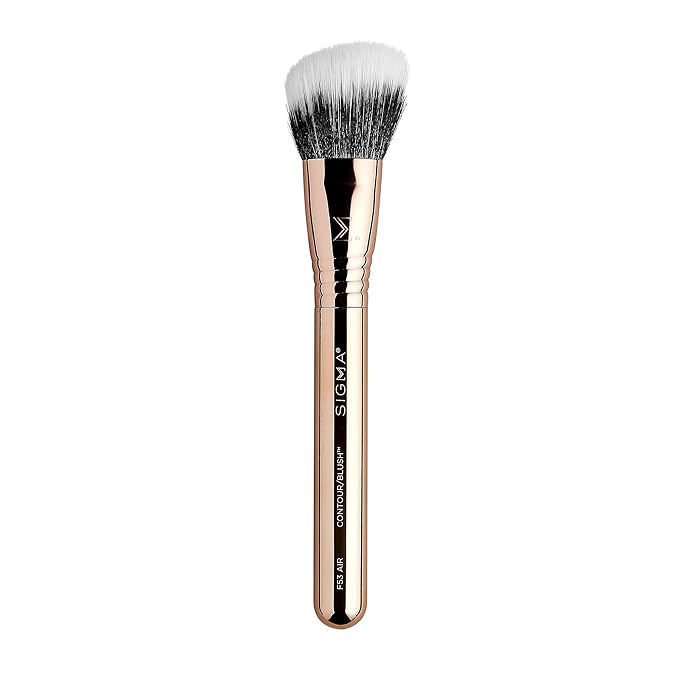 Sigma Beauty Bloom + Glow Makeup Brush Set - 3 Brushes for Blush, Contour, & Highlighter - Premium Makeup Brushes with Rose Gold Bag - Hypoallergenic, Vegan & Cruelty-Free