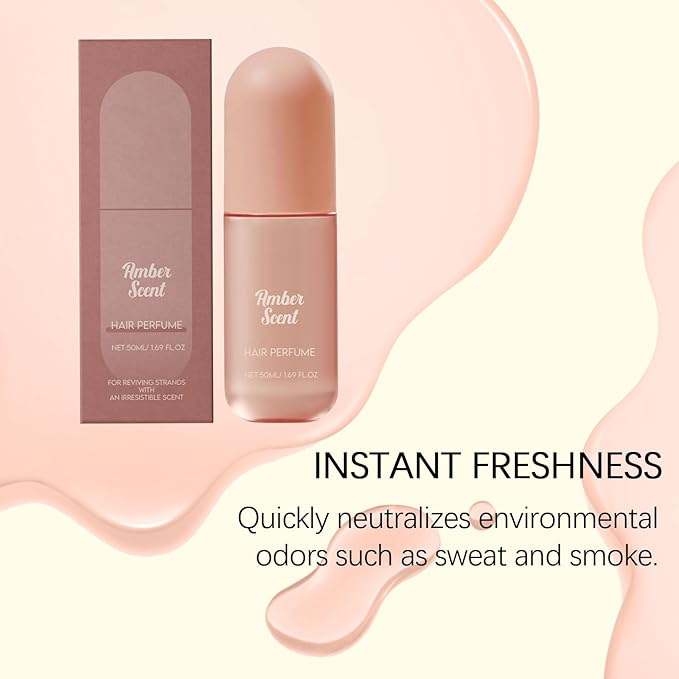 Hair Mist Perfume & Full Body Spray for Women - Amber Body Fragrance Mist, Freshen Hair, Body & Pillows, 50mL