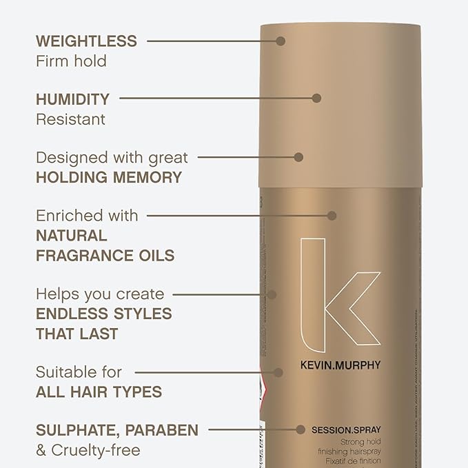 Kevin Murphy Session Strong Hold Finishing Spray, 11.4 Fl Oz