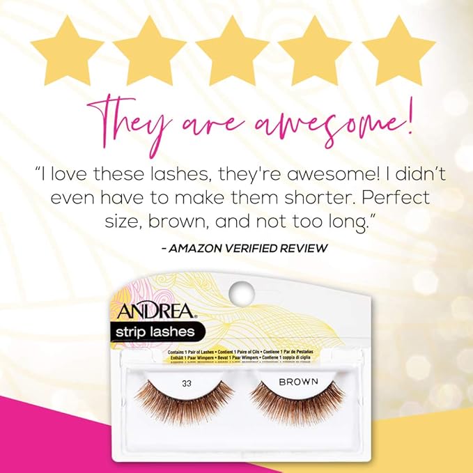Andrea False Lashes Style 33 - Brown 4 pairs