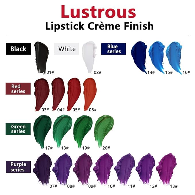 Light Green Matte Creamy Lipstick for Women, Longwear Lip Gloss Face Paint Stick, Lip Stick Stain Long Lasting Waterproof Easy Application Full Coverage Velvet Gloss for Party Halloween Makeup 20