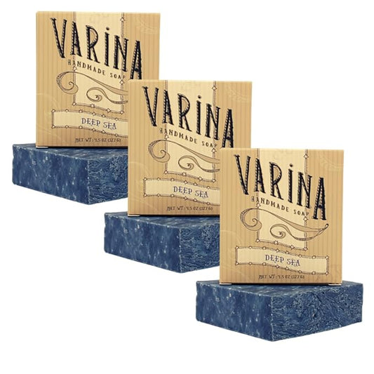 Natural Deep Sea Bar Soap - Gentle Cleansing for Sensitive Skin, Fresh - 3 Pack