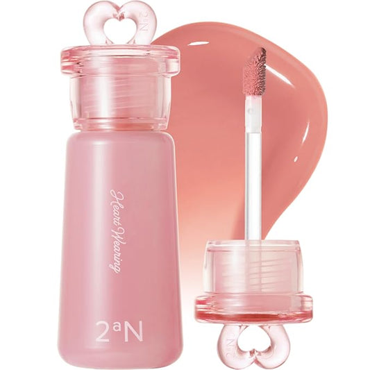 2aN Heart Wearing Liquid Cheek (0.15oz) – Dewy Liquid Blush with Soft Glow & Clear Layering | Hydrating Essence + Glossy Oil Blend | Buildable, Finger-Blend Texture | 8 Vibrant Shades (05 Moody Glow)