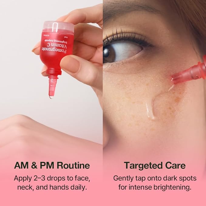 Vitamin C Brigntening Serum (10ml / 0.33 Fl oz) 1ea | Dark Spot Care, Radiant Glow, Glass Skin, Multi-Vitamin Complex, Pomegranate Water, For Sensitive Skin, NDP