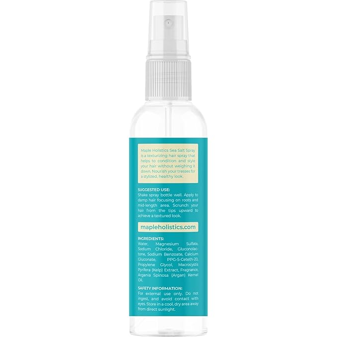 Volumizing Sea Salt Spray for Hair - Texturizing Beach Waves Spray & Hair Mist Curl Activator - Non Sticky Styling Beach Hair Spray for Men and Women with Nourishing Argan Oil and Sea Kelp Extract