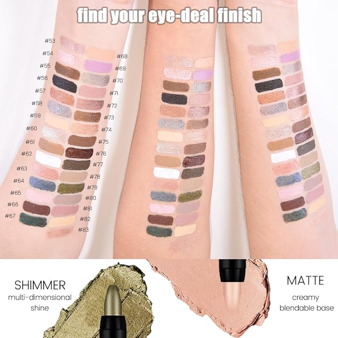 Kaely Cream Eye Shadow Sticks, Hazelnut Matte Eyeliner Pencil Eyeshadow Palette Makeup, Eye Highlighter Brightener Stick for Older Women Waterproof Pigmented, sombras para ojos, New-61