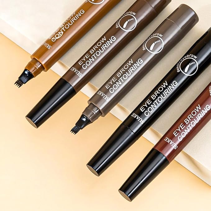 Eyebrow Ink Pencil by Brow Stylist -Micro 4 Point Brow Pen Lift & Snatch Eyebrow Pen Kits,Long-Lasting Waterproof Natural Eyebrow Hair (B-1Pc 01# Light brown)