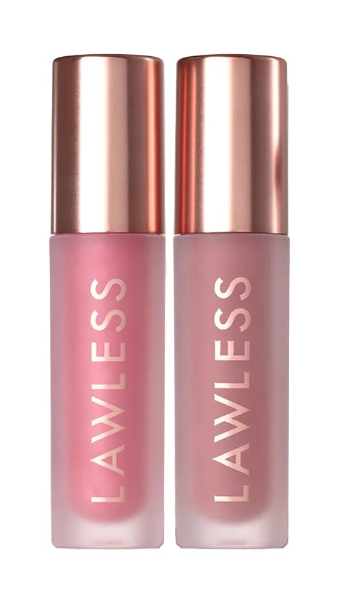 Lawless Women's Double the Plump - Plumper Duo, Velvet/Pixie, Pink, 0.11 Ounce