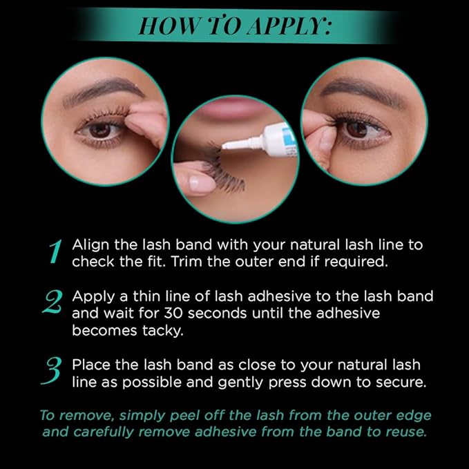 Ardell Natural Lashes False Eyelashes, 104 Black - Reusable, Lightweight, Wispy Strip Lashes for a Natural & Dramatic Look, 4 Pack