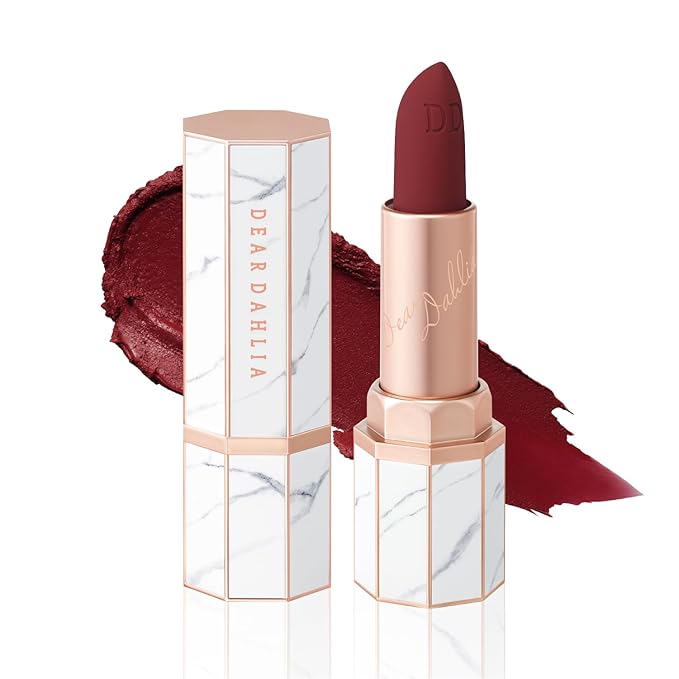 DEARDAHLIA Lip Paradise Effortless Matte Lipstick (Eva) - Vegan Silky Matte Lipstick with Wightness, Long-Lasting and High-Pigment Color, Dahlia Petal-Shaped Tip for Easy Use. 0.11 oz