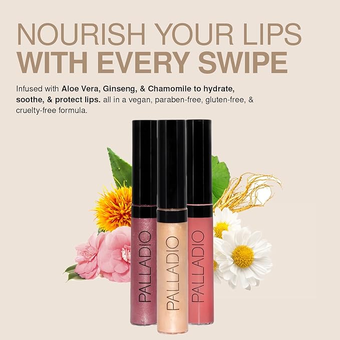Palladio Herbal Lip Gloss, Crystal Diamond