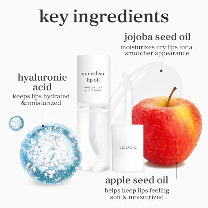 NOONI Korean Lip Oil Bundle - Applepeony & Appleclear