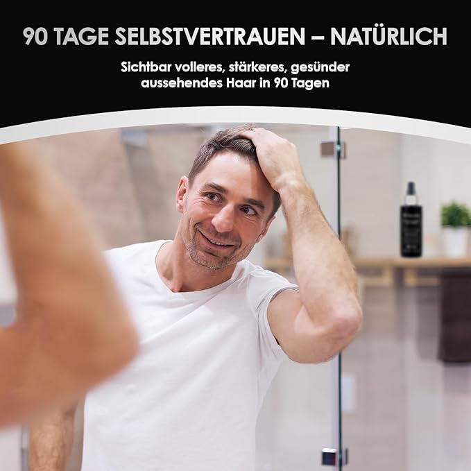 ThickTails Men’s Root Stimulating Leave-In Serum for Thicker, Fuller-Looking Hair – Daily Vegan Hair Strengthener with Biotin, Caffeine & Saw Palmetto – Lightweight, Fast-Absorbing Formula