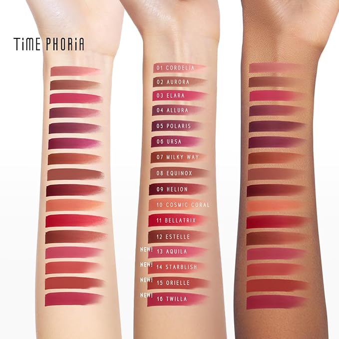 NEBULA VELVET LIP CREAM-Long Lasting Lip Stain, Waterproof and Transferproof Lip Tint, Matte Finish, Smooth Out Lip Lines, Lightweight & High Coverage, Stocking Stuffers (05 POLARIS)