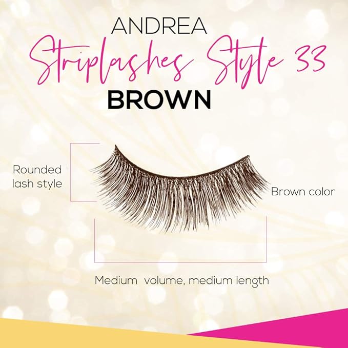 Andrea False Lashes Style 33 - Brown 4 pairs
