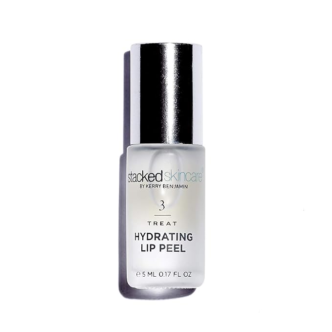 Hydrating Lip Peel - No Rinse Lip Exfoliator & Moisturizer for Dry, Cracked Lips - Vegan Lip Treatment with AHA & Glycolic Acid - Lip Serum & Primer for Smoother, Softer Lips, 0.17 fl oz