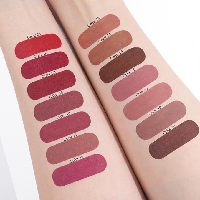 Kaely Plum Rose Gradient Matte Lipstick Lip Liner Pencil for Women, 2in1 Flawless Contour Gradual Ombre Effect Lip Pencil Makeup Waterproof, labiales mate 24 horas originales, 12