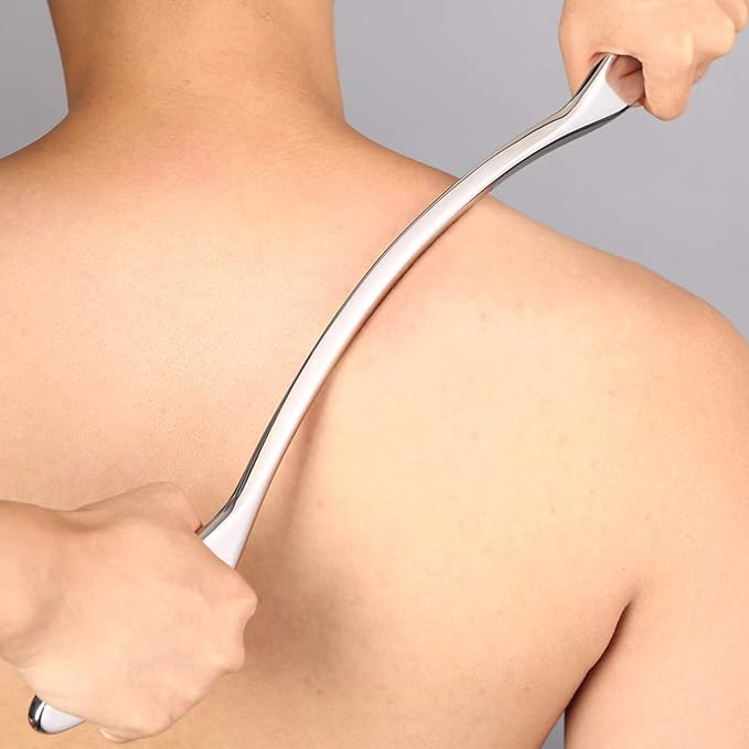 STICKON Stainless Steel Gua Sha Scraping Massage Tool IASTM Tools Great Soft Tissue Mobilization Tool (F Shape)
