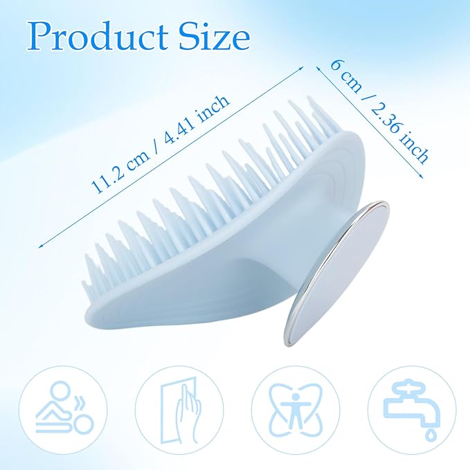 HOKLNUSE Hair Shampoo Brush,Scalp Massager Scrubber, Dandruff Removal Scrubber with Ergonomic Anti-Slip Handle,Wet & Dry Hair Care for Women Men Kids All Hair Types