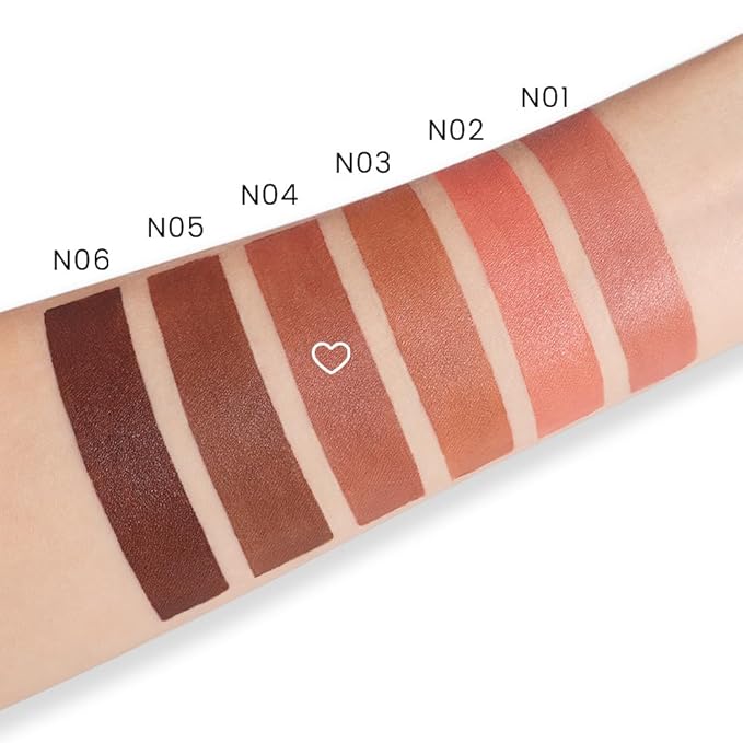 evpct 1Pcs Brown Lipstick, Silky Velvet Matte Lipstick Pack Sets for Women, Long Lasting Smudge Proof Lipstick Lip Stain Makeup Kit matte lipstick 24 hours original N04
