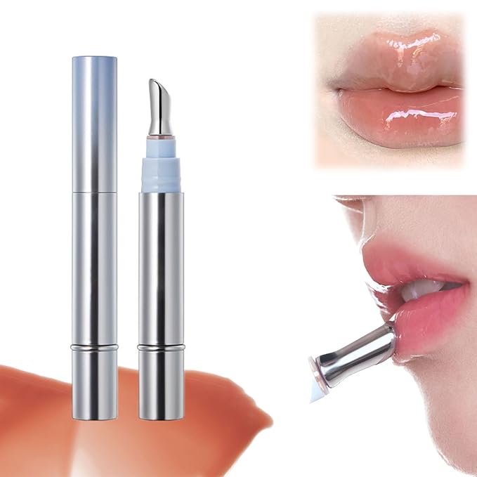 Ice Cool Essence Lip Glaze, Watery Essence Lip Gloss, Jelly Hydrating Mirror Liquid Lipstick with Metallic Brush Moisturizing Ice Watery Lip Gloss (G03 Snow pear ice)