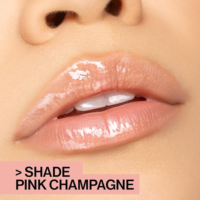 wet n wild MegaSlicks Lip Gloss, Ultra-Glossy, Vitamin-E Enriched, Ultra-Gloss High Shine Moisturizing, Cruelty-Free & Vegan - Nude Mood