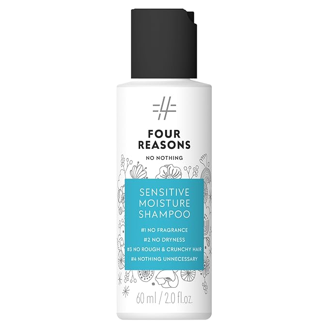 No nothing Sensitive Moisture Shampoo - Moisturizing Shampoo for Women - for All Hair Types - Unscented, Fragrance Free & Hypoallergenic for Sensitive Scalp - Cruelty free & Vegan - 2 Fl Oz
