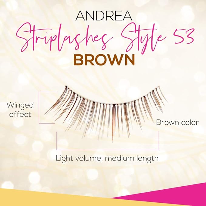 Andrea False Lashes Style 53 - Brown 4 pairs