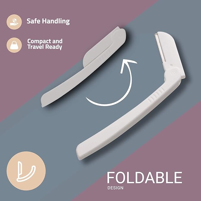 Dermaplaning Tool (15 Count) – Easy to Use Dermaplane Razor for Face – Facial Hair Removal for Women – Blade for Eyebrows and Peach Fuzz – Face Shavers for Women Help Exfoliate and Smooth the Skin