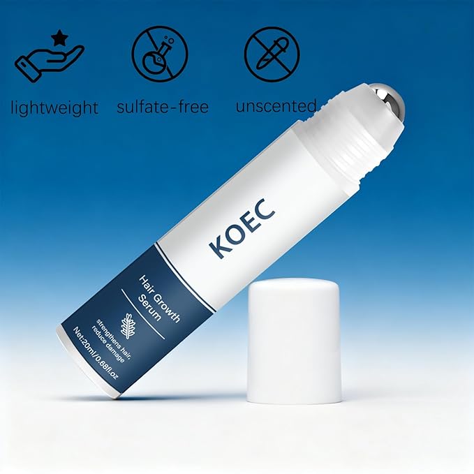 Hair Growth Serum Roll-On,Rosemary Oil Nourishing Scalp Treatment,Reduces Hair Fall and Strengthens Hair,Easy Roller Applicator for Women and Men (1)