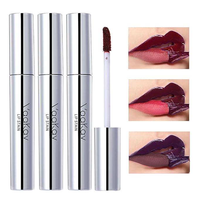 Peel Off Lip Tint Matte Long-Lasting Lip Liner Tattoo Waterproof Temperature Color Sense Lip Stain Smudge Proof Transfer Proof Highly Pigmented Gift for Girl(01 Strawverry Kiss)