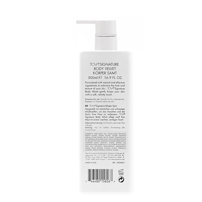 Tova Signature Body Velvet Lotion with Pump – Nourishing Shea Butter Body Lotion for Women, Hydrating & Moisturizing – USA-Made & Cruelty-Free – 16.9 fl oz