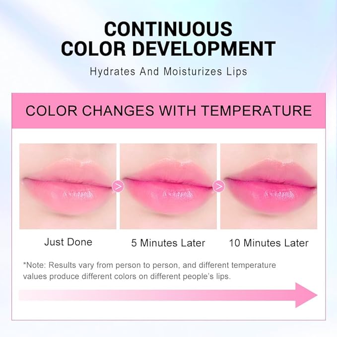 Jelly Color Changing Lipstick Queen,Mood Moisturizer Long Lasting Lip Care Lip Balm Magic Waterproof Lip Gloss Glossly Makeup Lipstick Set for Women (1pc 02#natural nude red)