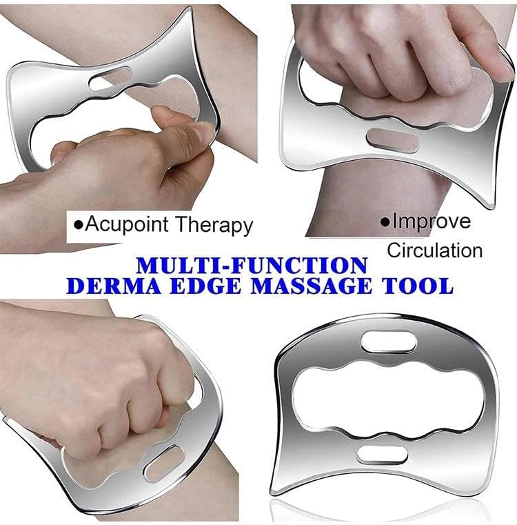 Stainless Steel Muscle Scraping Tool Set – Gua Sha Massage Scraper for Fascia & Muscle Relaxation – Myofascial Release Scraping Massager Kit