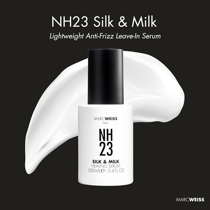 MarcWeiss NH23 Silk & Milk Healing Hair Serum (3.4 fl oz) | Anti-Frizz Leave-In Serum | Strengthens, Smooths & Adds Shine | Lightweight, Non-Greasy Formula for All Hair Types