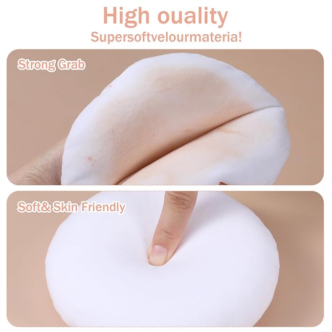 4 Pcs 5 Inch Pink Body Powder Puff Large Loose Talcum Powder Puff Pink Soft Air Cushion Makeup Blending Sponges for Liquid Cream Foundation Women Bath Body Makeup Face Round