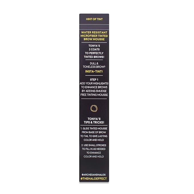 Arches & Halos Microfiber Tinted Brow Mousse - Highly Pigmented Brow Color - For Full and Bold Brows - Vegan and Cruelty Free Makeup - Charcoal, 0.106 fl oz (Pack of 2)