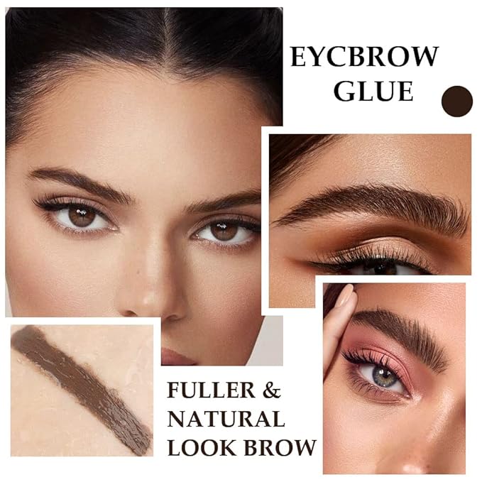 Kaely 2Pcs Thickening Brow Mascara,Tinted Eyebrow Gel Waterproof,Eyebrow Color Makeup,Brow Fast Sculpt,Vegan,Cruelty Free,maquillaje gel para cejas a prueba de agua,06 Brunette