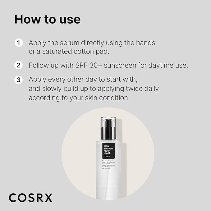 COSRX Niacinamide 2% + BHA 4% Blackhead Exfoliant Toner 3.38 fl.oz / 100ml, Korean Toner, Blackhead Remover, Pore Minimizer for Enlarged Pores, for All Skin Types, Korean Skin Care, Stocking Stuffers
