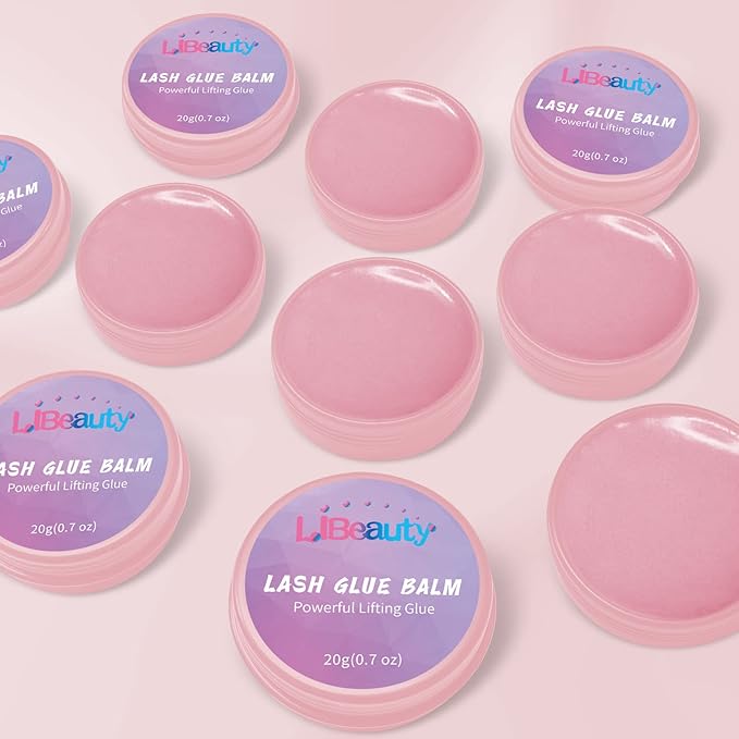 Libeauty Lash Glue Balm Lash Lift Adhesive 0.71Oz/20G Strong Sticky Fruit Flavor Eyelash & Eyebrow Perm Glue Balm for Long Lasting Individual Brow Lamination Gel
