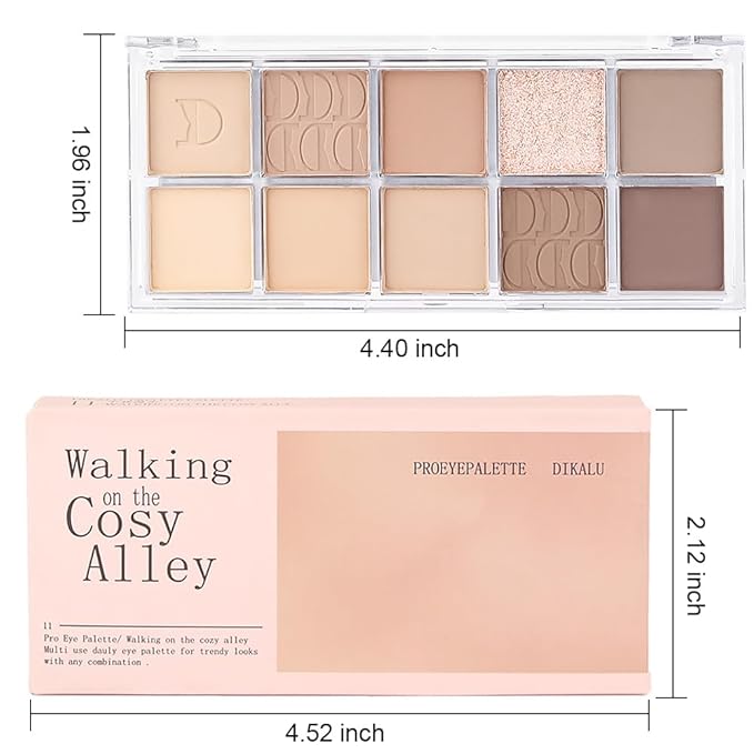 10Colors Nude Light Brown Eyeshadow Palette Makeup,Natural Neutral Eye Shadow,Naturing-Looking Long Lasting Waterproof Blendable Hypoallergenic Suitable for Beginners