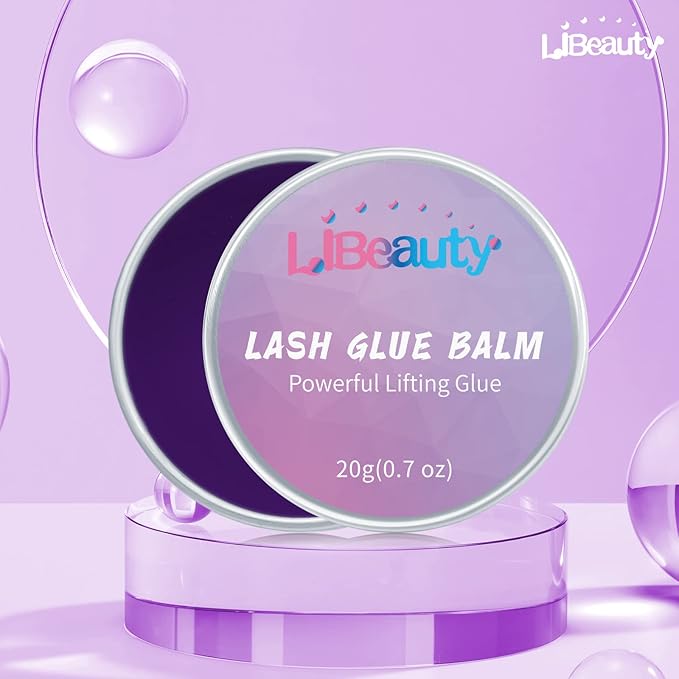 Libeauty Lash Glue Balm Lash Lift Adhesive 0.71Oz/20G Strong Sticky Fruit Flavor Eyelash & Eyebrow Perm Glue Balm for Long Lasting Individual Brow Lamination Gel